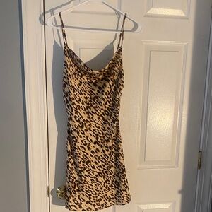 Cheetah slip dress, S